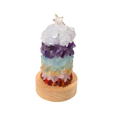 Warm Light Natural Seven Color Crystal Stone Night Light DIY Bed Lamp USB Plug Night Light for Christmas