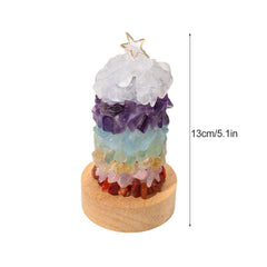 Warm Light Natural Seven Color Crystal Stone Night Light DIY Bed Lamp USB Plug Night Light for Christmas