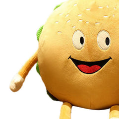 Hamburger Throw Pillow Multi Purpose Plush and PP Cotton Back Pillow for Valentine's Day Birthday Gift Toy Type 3 30cm/11.8in
