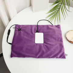 Electric Heating Pouch Green Velvet Heated Hand Warmer Pouch for Hunting Camping Xmas Gifts