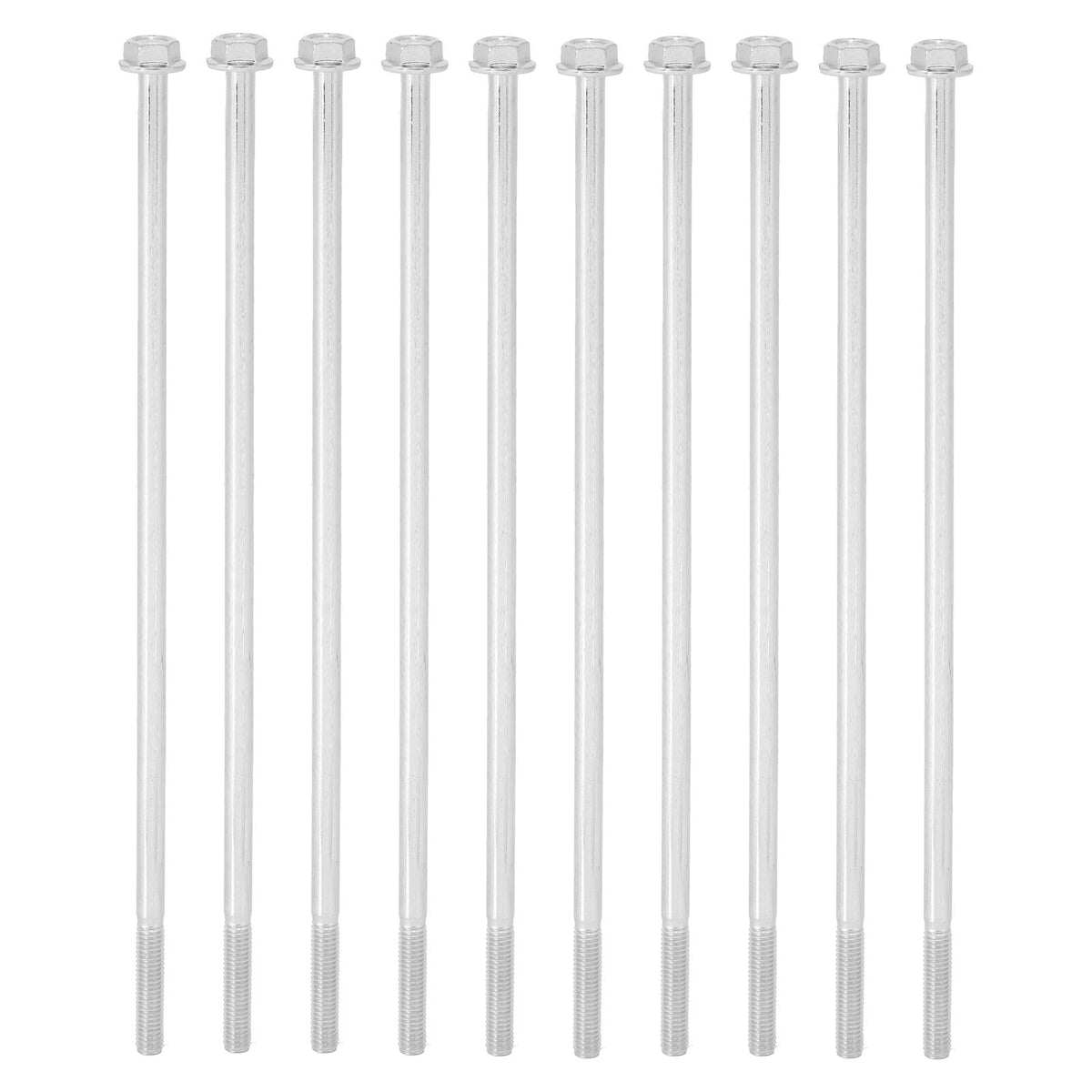 10Pcs Long Flange Bolt M8x235 Hex Head Flange Screw Gasoline Generator Replacement Parts