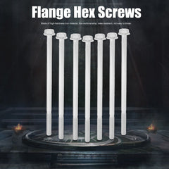 10Pcs Long Flange Bolt M8x235 Hex Head Flange Screw Gasoline Generator Replacement Parts