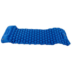 Camping Sleeping Pad Mat Foot Press Inflatable Cushion Mattress for Tent Hiking TravelRoyalblue