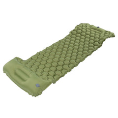 Camping Sleeping Pad Mat Foot Press Inflatable Cushion Mattress for Tent Hiking TravelMilitary Green