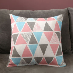 Home Pillow Case Sofa Cushion Accessories Linen Nordic Style Daily Use Home Textiles Colorful Triangle 40x40