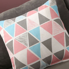 Home Pillow Case Sofa Cushion Accessories Linen Nordic Style Daily Use Home Textiles Colorful Triangle 40x40