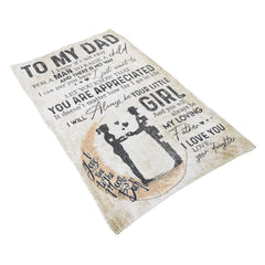 Dad Blanket Father's Day Theme Dual Sides Personalized Wide Application Sofa Throw Blanket for Bedroom Sofa Office 150x200cm 