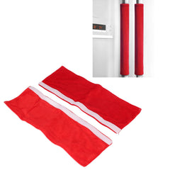 2Pcs Refrigerator Door Handle Covers Kitchen Appliance Decor Non Skid Static Protector Red