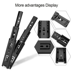 2pcs Mini Short Drawer Slides Furniture Guide Rail Full Extension Kitchen Cupboard Hardware 6in