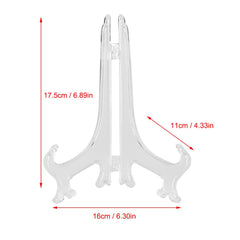 10pcs Folding White Plastic Plate Holders Dish Picture Frame Decorative Display Stand Rack