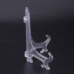 10pcs Folding White Plastic Plate Holders Dish Picture Frame Decorative Display Stand Rack