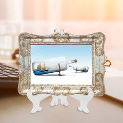 10pcs Folding White Plastic Plate Holders Dish Picture Frame Decorative Display Stand Rack