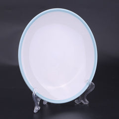 10pcs Folding White Plastic Plate Holders Dish Picture Frame Decorative Display Stand Rack