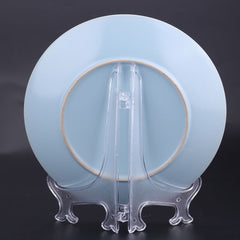 10pcs Folding White Plastic Plate Holders Dish Picture Frame Decorative Display Stand Rack
