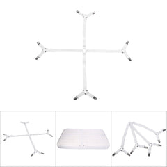 Elastic Crisscross Bed Mattress Sheet Straps Clips Triangle Grippers Holder Fasteners White