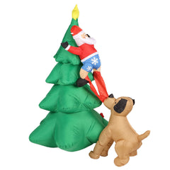 Dog Bite Old Man's Christmas Tree LED Growing Inflatable Christmas Tree for Outdoor Grden Yard AU 100‑240V