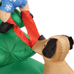 Dog Bite Old Man's Christmas Tree LED Growing Inflatable Christmas Tree for Outdoor Grden Yard AU 100‑240V