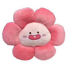 Flower Throw Seating Cushion Multipurpose Padded Soft Cute Flower Nap Throw Pillow for Home Office Peach