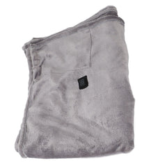 USB Heated Warm Shawl Lightweight Coral Flannel Electric Shoulder Blanket for Winter Light Gray