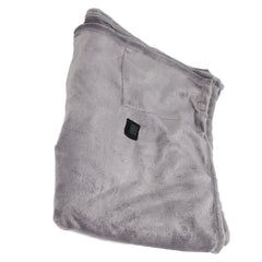 USB Heated Warm Shawl Lightweight Coral Flannel Electric Shoulder Blanket for Winter Light Gray