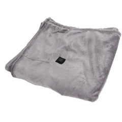 USB Heated Warm Shawl Lightweight Coral Flannel Electric Shoulder Blanket for Winter Light Gray