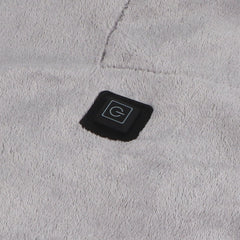 USB Heated Warm Shawl Lightweight Coral Flannel Electric Shoulder Blanket for Winter Light Gray