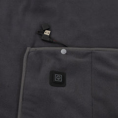 USB Warm Shawl 3 Level Temperature Adjustment Electric Throw Blanket for Shoulder Neck Legs Waist Grey