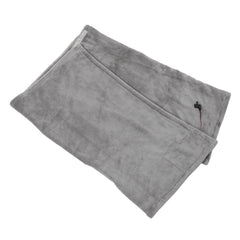 USB Electric Blanket Cozy Soft Portable Temperature Control Machine Washable Heated Shawl Throws for Car Home Travel Light Gr