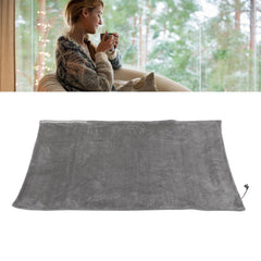 USB Electric Blanket Cozy Soft Portable Temperature Control Machine Washable Heated Shawl Throws for Car Home Travel Light Gr