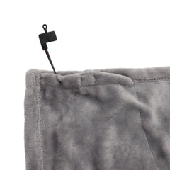 USB Electric Blanket Cozy Soft Portable Temperature Control Machine Washable Heated Shawl Throws for Car Home Travel Light Gr