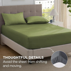 2000TC Hotel Quality Fitted Sheets - 2 Piece Fitted Sheets  -Breathable Bedding - Wrinkle, Fade, Stain Resistant- 16inch/40cm