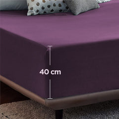 2000TC Hotel Quality Fitted Sheets - 2 Piece Fitted Sheets  -Breathable Bedding - Wrinkle, Fade, Stain Resistant- 16inch/40cm