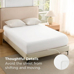 2000TC Hotel Quality Fitted Sheets - 2 Piece Fitted Sheets  -Breathable Bedding - Wrinkle, Fade, Stain Resistant- 16inch/40cm