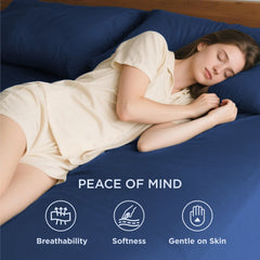 2000TC Hotel Quality Fitted Sheets - 2 Piece Fitted Sheets  -Breathable Bedding - Wrinkle, Fade, Stain Resistant- 16inch/40cm