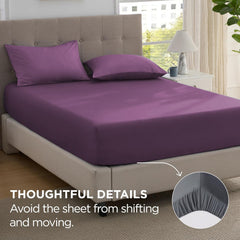 2000TC Hotel Quality Fitted Sheets - 2 Piece Fitted Sheets  -Breathable Bedding - Wrinkle, Fade, Stain Resistant- 16inch/40cm