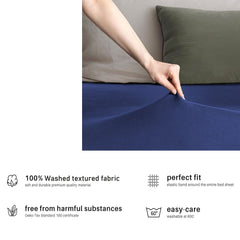 Hotel Quality Fitted sheets - 2 Piece Fitted sheets  -Breathable Bedding - Wrinkle, Fade, Stain Resistant- 26inch/40cm Deep P