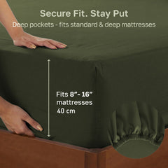 Hotel Quality Fitted sheets - 2 Piece Fitted sheets  -Breathable Bedding - Wrinkle, Fade, Stain Resistant- 26inch/40cm Deep P