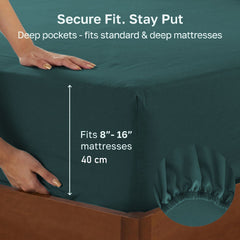 Hotel Quality Fitted sheets - 2 Piece Fitted sheets  -Breathable Bedding - Wrinkle, Fade, Stain Resistant- 26inch/40cm Deep P