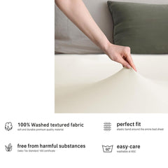 Hotel Quality Fitted sheets - 2 Piece Fitted sheets  -Breathable Bedding - Wrinkle, Fade, Stain Resistant- 26inch/40cm Deep P