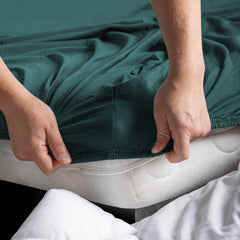 Hotel Quality Fitted sheets - 2 Piece Fitted sheets  -Breathable Bedding - Wrinkle, Fade, Stain Resistant- 26inch/40cm Deep P