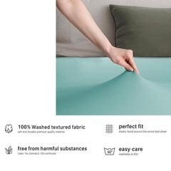 Hotel Quality Fitted sheets - 2 Piece Fitted sheets  -Breathable Bedding - Wrinkle, Fade, Stain Resistant- 26inch/40cm Deep P