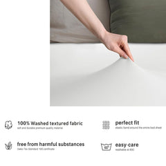 Hotel Quality Fitted sheets - 2 Piece Fitted sheets  -Breathable Bedding - Wrinkle, Fade, Stain Resistant- 26inch/40cm Deep P