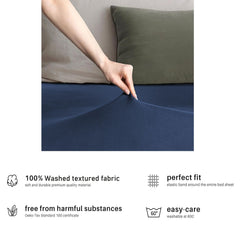 Hotel Quality Fitted sheets - 2 Piece Fitted sheets  -Breathable Bedding - Wrinkle, Fade, Stain Resistant- 26inch/40cm Deep P