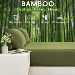 4 Piece Ultra Soft Bamboo Breathable Sheet Set -Hotel 2000TC Breathable Bed Sheets Set with 37 Centimetre Deep Pocket-Breatha
