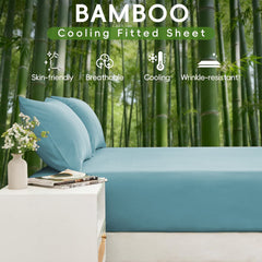 4 Piece Ultra Soft Bamboo Breathable Sheet Set -Hotel 2000TC Breathable Bed Sheets Set with 37 Centimetre Deep Pocket-Breatha