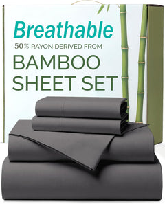 3 Piece Ultra Soft Bamboo Breathable Sheet Set -Hotel 2000TC Breathable Bed Sheets Set with 37 Centimetre Deep Pocket-Breatha