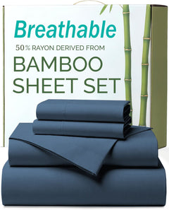 3 Piece Ultra Soft Bamboo Breathable Sheet Set -Hotel 2000TC Breathable Bed Sheets Set with 37 Centimetre Deep Pocket-Breatha