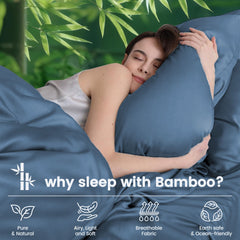 3 Piece Ultra Soft Bamboo Breathable Sheet Set -Hotel 2000TC Breathable Bed Sheets Set with 37 Centimetre Deep Pocket-Breatha