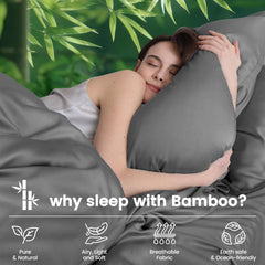 4 Piece Ultra Soft Bamboo Breathable Sheet Set -Hotel 2000TC Breathable Bed Sheets Set with 37 Centimetre Deep Pocket-Breatha