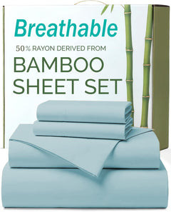 3 Piece Ultra Soft Bamboo Breathable Sheet Set -Hotel 2000TC Breathable Bed Sheets Set with 37 Centimetre Deep Pocket-Breatha